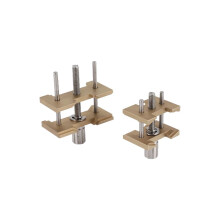 2-Piece Brass Watch Movement Holder with Fixed Base, Multifunctional for Watchmakers, Watch Clamp, Watch Repair Tools