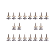 20 StüCke Wolle Kupfer Gitarren Gurt Sperren Verriegeln Pegs Pins Pilz Form End Knopf für Akustische Klassische Elektor Bass Gitarre Ukulele Silber