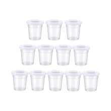 12er-Pack Auslaufsichere Farbbecher mit Weißem Deckel, Auslaufsichere Farbbecher, Wiederverwendbare Farbbecher mit Deckel für Kinder, Schule,