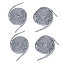 4X Trainer Plastic Tips 52.4 Long Grey Flat Wide Shoelaces