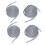 4X Trainer Plastic Tips 52.4 Long Grey Flat Wide Shoelaces 1