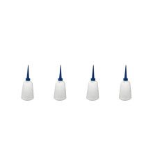 4 x 250 ml plastic oplosmiddelflessen met doseerkop - Blauw & Wit