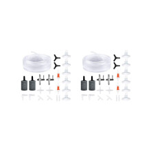2-piece set of airline tubing aquarium air pump accessories for aquariums, including air stones, check valves, suction cups and connectors