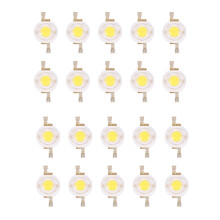 Packung mit 20 Hochleistungs-LED-Perlen (2-Pin, 3 W, warmweiß, 100–110 lm)