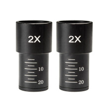 2 oculairs voor biologische microscopen, 2x Barlowlens voor biologische microscopen met 23,2 mm aansluiting