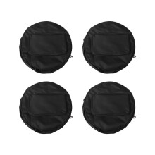 4X Compacte Snaredrumtas Rugzak met Schouderriem, Buitenvakken, Muziekinstrumentaccessoire, Zwart, 40x18cm