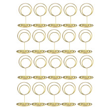 20 Pieces Table Card Holders, 2 Inch Cute Table Number Holders, Classy Table Card Holders, Table Picture Stands, Elegant Wire Photo Holders, Menu Memo