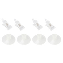 4 Stück 47 mm transparente Kunststoff-Wandsaugklemmen