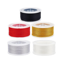 131 yd/120 m 1,5 mm gedraaid nylonkoord, 3-laags, satijnnylon sierkoord, macramékoord, gevlochten kralenkoord,