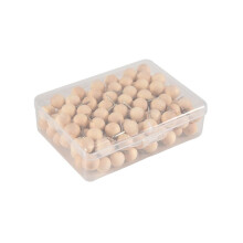 130 Pieces Round Wooden Decorative Push Pins, Wooden Head and Steel Needle Point Thumbtacks for Photos, Cards and Cork Boards