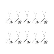 10x Gepersonaliseerde ketting met druppelvormige crematie-urn en asvulset - Crematiesieraden