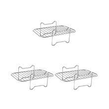 3x Heteluchtfriteuserek voor heteluchtfriteuse met dubbele mand, dehydratorrek voor Foodi DZ201 DZ401