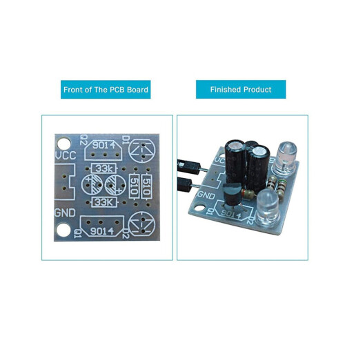 16-Piece Set 5mm LED DIY Kit Electronic Kit PCB Circuit Welding Skills Learning Training Kit 2