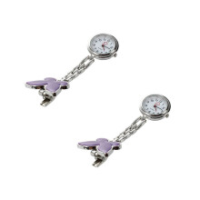 2x Verpleegkundigenhorloge Pulse Horloge Pin Horloge Verpleegkundigenhorloge Quartz Vlinderdesign