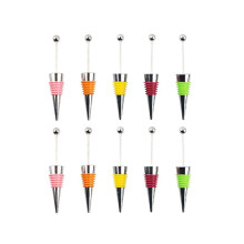 10Pcs DIY Beadable Wine Stopper Party Wedding Bar Decor Sealed Freshness Keeping Wine Champagne Stopper