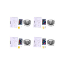 4 x 3W färgglada RGB-vägglampor med solrosmotiv, modern LED-belysning för inredning, hall, restaurang