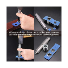 12 mm eyelet tool set, 100 sets of eyelets, eyelet punch set, tarpaulin repair set, for fabric curtains, leather, shoes, bags