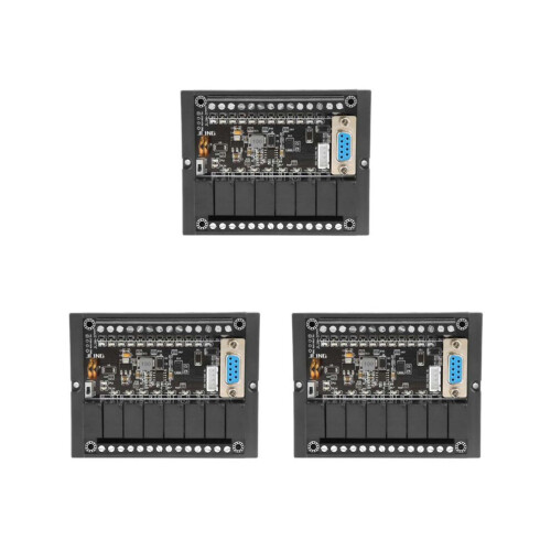 3x programmeerbare motorcontroller PLC FX1N tot 20MR programmeerbare relaisvertragingmodule met behuizing