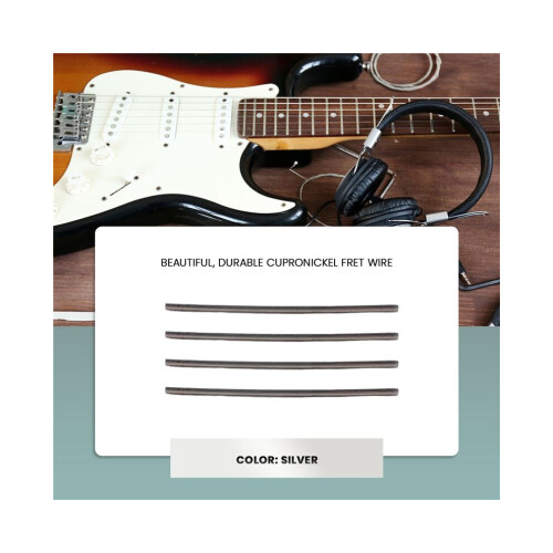 2,2 mm Akustik-E-Gitarre, 24 Bünde, Bunddraht-Set, Silber 2