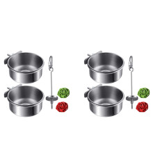 10 Paket Edelstahl Vogel Häuschen Set Papagei Fütterung Geschirr Becher Futter Wasser Schalen Vogelfutter Halter