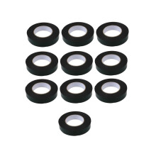 10x Zwarte, supersterke, duurzame, dubbelzijdige zelfklevende schuimrubberen auto-organizer tape, breedte: