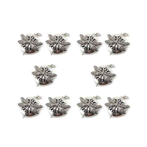 10 Stück Silber Libelle Aromatherapie Diffusor Anhänger Halskette