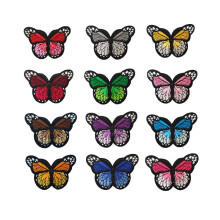 12 Pieces Butterfly Iron-on Patches Embroidery Appliques Colorful Butterfly Patches Appliques for Crafts DIY Decor