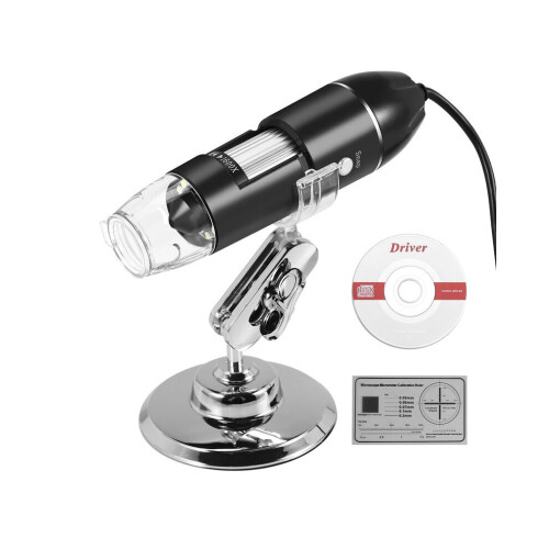 3-in-1 USB Digital Microscope, Endoscope Camera, Adjustable Magnification with PC Mount, 1600X