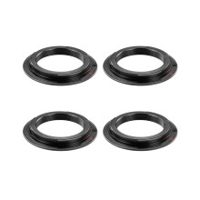 4x Schwarzer Metall-Objektivanschlussadapter für M42-Objektive an Kameras / wie 1D, 1Ds Mark II