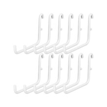 12-Piece Peg Board Hook Set, Peg Board Accessories, Long Peg Board Hook Set, Metal Storage Tool, Waterproof Home Office Tool