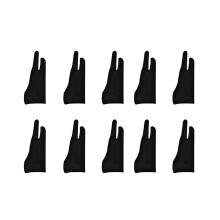 10 Pack KüNstler Handschuhe für Tablet Digital Zeichnung Handschuh Zwei Finger Verdicken Handflächen Abweisung Handschuh für Grafik Pad (S)
