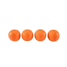 4 Stück weiche Kunststoff-Orangen-Imitat-Früchte, Heimdekoration, Burgunderrot