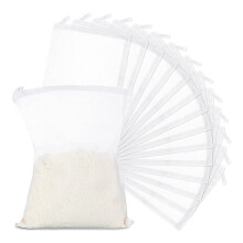 15 stuks aquariumfilterzakjes van gaas, nylon filterzakjes met ritssluiting (voor koolstofdeeltjes),