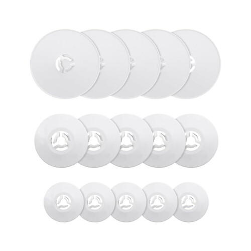 15-piece sewing machine bobbin cap set, small, medium, large, replacement bobbin cap, white, sewing