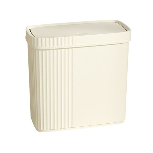 A waste bin that fits in a small space. Waste container, waste bin with lid.