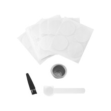 1 kapsel, 100 rostfria packningar, påfyllningsbar kaffekapsel, återanvändbar för espressomaskiner, koppfilter