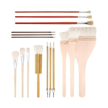 16-delige set glazuurkwasten voor keramiek, diverse vormen, keramische glazuurkwasten voor acryl, aquarel,