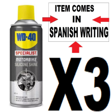 3 x WD40 Specialist Motorbike Silicone Shine 400ml - EU WRITING