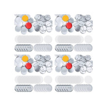 400 Sets Round Button Parts Blank Manufacturing Supplies 58 mm Metal Button Badge Kits, Blank Pin-Back Button Parts