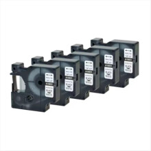 5 Stück 24 mm schwarzes Schrumpfschlauchband auf weißem Grund für Dymo Rhino