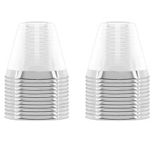 2x plastic bekers van 260 ml (9 oz), harde wegwerpbekers, plastic wijnglazen, feest- en bruiloftswijnglazen,