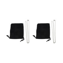 2x Damesketting, roestvrijstalen "O"-ketting, zilverkleurig - Breedte 2 mm - Lengte 50 cm