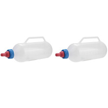 2 x 1L Lamm- und Ziegenmilchflaschen mit Griff, aus robustem Kunststoff