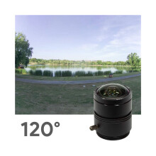 2x 120 degree ultra-wide angle CS lens for Raspberry Pi HQ camera, 3.2 mm focal length with manual focus