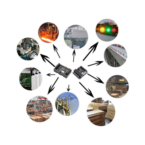 3x programmeerbare motorcontroller PLC FX1N tot 20MR programmeerbare relaisvertragingmodule met behuizing 1
