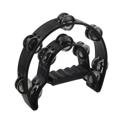 3X Compact Double Crescent Music Tambourine Drum Kit Durable 2