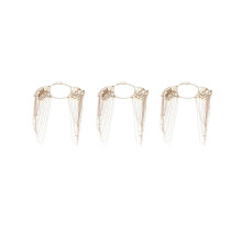 3X Vintage Punk Harness Bikini Body Link Epaulet Schulter Kette Halskette Kragen Dangling Tassel Gold