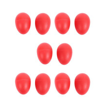 5 paar plastic percussie-eitjes (maracas) rood