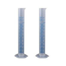 2x Maatcilinder Plastic Maatbuis Gereedschap voor Laboratorium (100 ml)