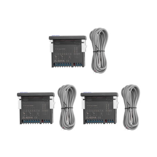3x LILYTECH ZL-6231A, broedmachinecontroller, thermostaat met multifunctionele timer, equivalent aan